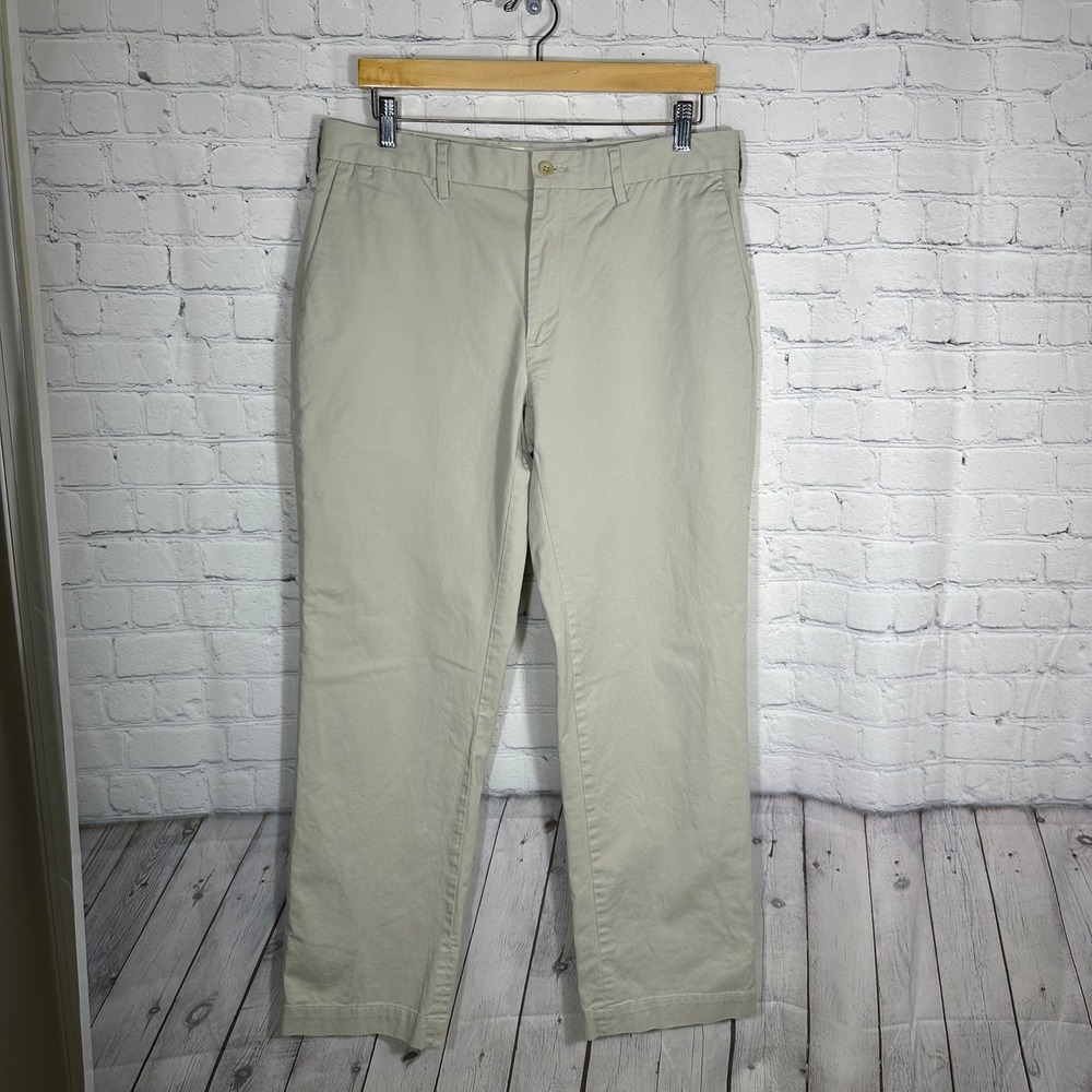 Polo Ralph Lauren Stretch Classic‎ Fit Chino Pants Mens 34x32 Khaki Tan Cotton